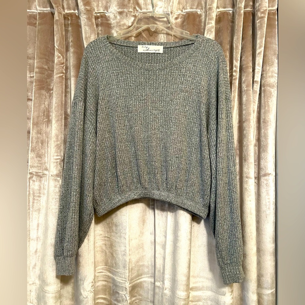 Vintage Havana Heather Gray Sweater size S